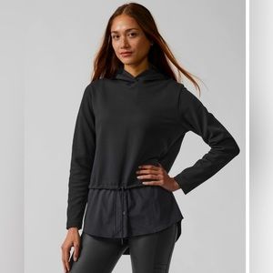 NWT Athleta XS Black Gallery Hoodie Top